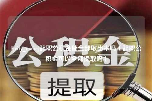 桂林辞职公积金能全部取出来吗（辞职公积金可以全部提取吗）